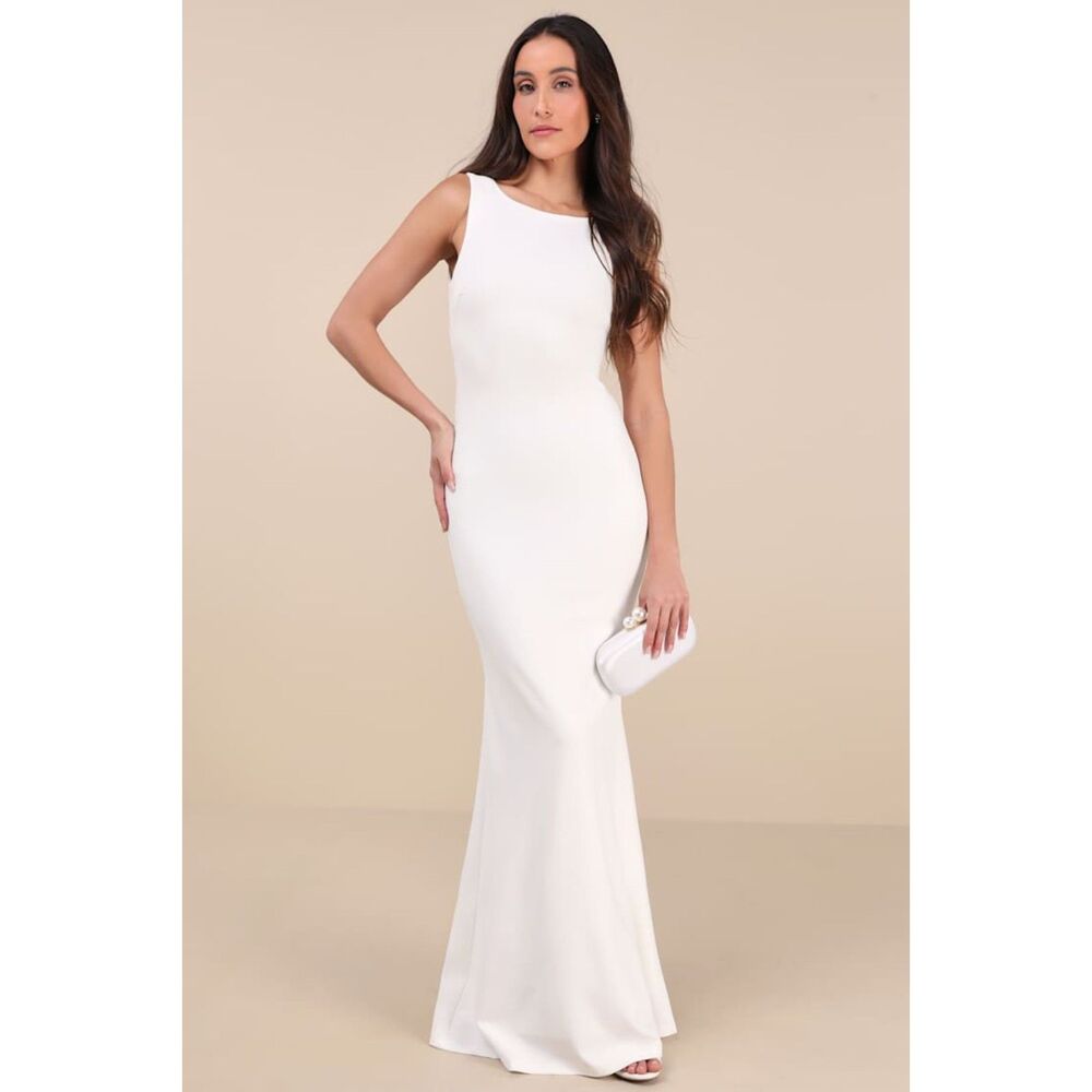 Lulus Love In Your Eyes Ivory Knotted Mermaid Maxi Dress Size 3X